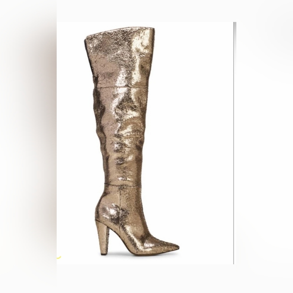 VINCE CAMUTO Metallic Leather Over-the-Knee Boots
